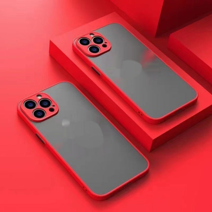 Magnetic Suction Phone Case with Frosted Skin for Apple Devices