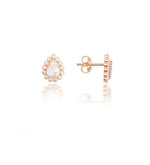 925 Sterling Silver White Stone Teardrop Earrings