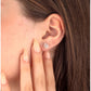 925 Sterling Silver White Stone Teardrop Earrings