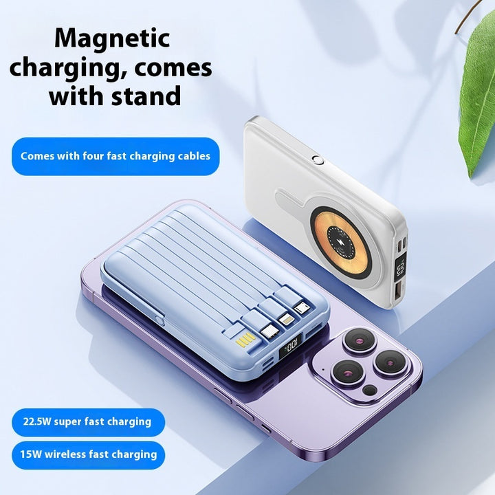 Stor kapacitet powerbank med magnetiskt skal och trendig design