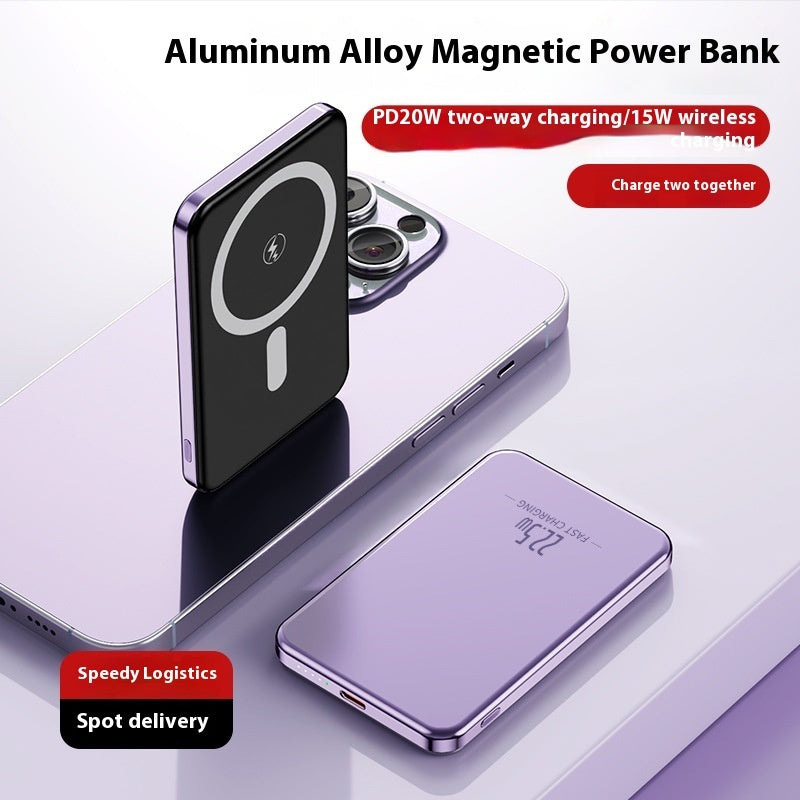 MagSafe Magnetic 15W Power Bank with 10000mAh Capacity and Alloy Shell