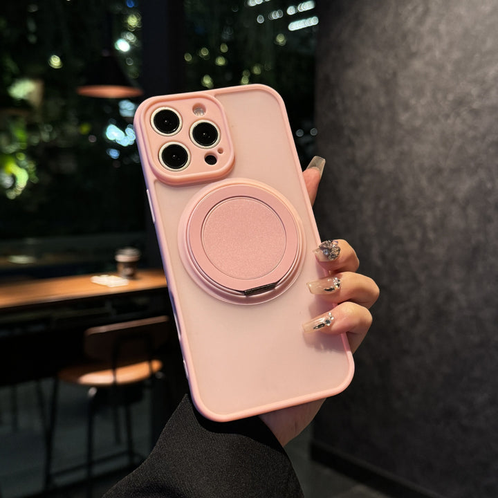 Frosted Magnetic Rotating Phone Case with Shockproof and Anti-Fall Features