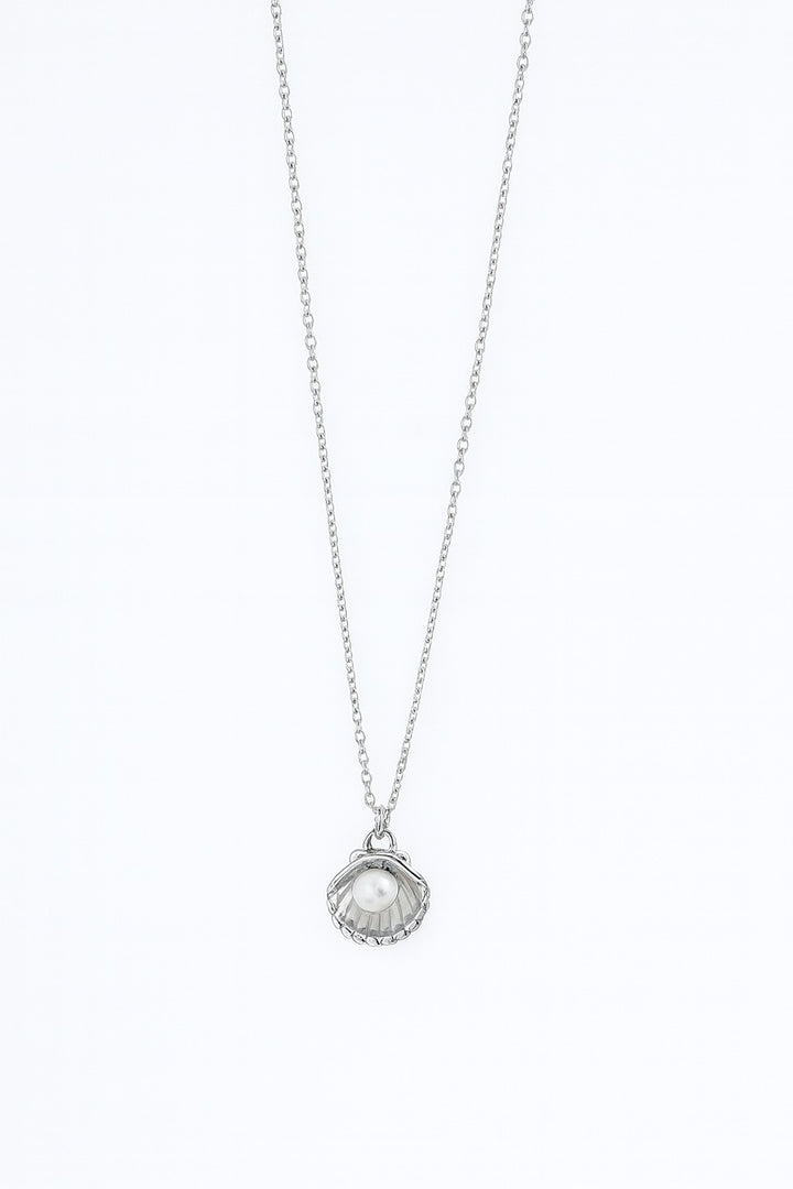 Stainless Steel Silver Oyster Necklace for Women
