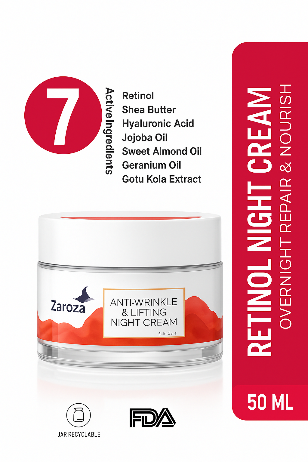 Retinol Moisturizing Night Face Cream Anti Dark Spot Anti Wrinkle Lifting Night Cream