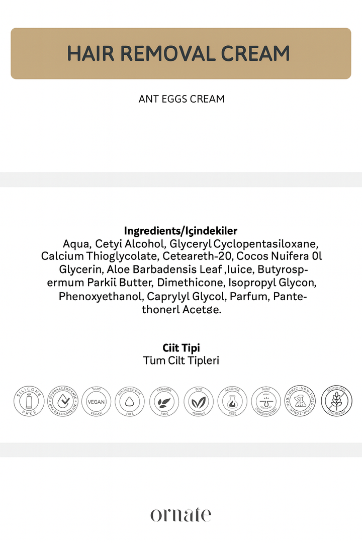 Ant Egg Hair Removal Cream (Unisex) – Effective Depilatory Formula