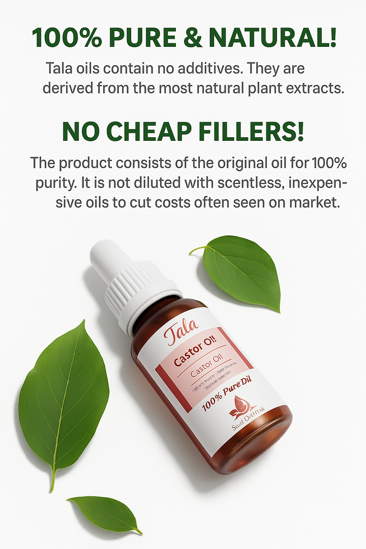 Castor Oil 100 Percent Pure and Natural Cold Pressed 20 Ml