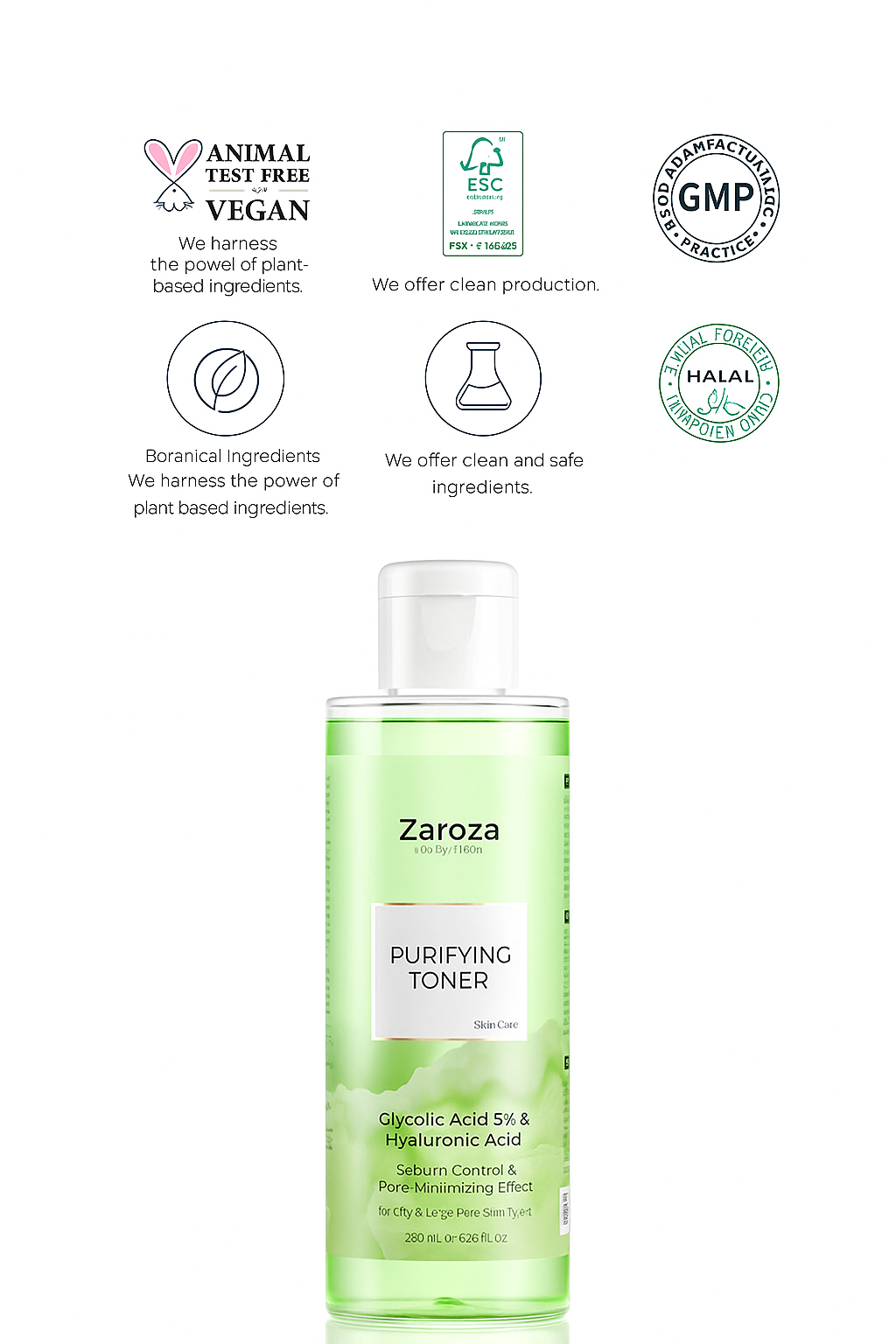 Green Tonic Purifying Pore Tightening Glycolic Acid Toner Purifying Toner 200 ml