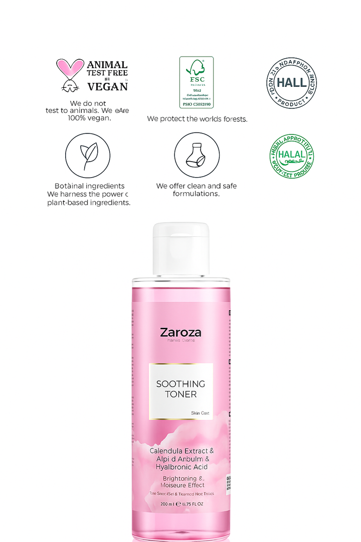 Pink Tonic Brightening Purifying and Moisturizing Toner Arbutin Soothing Toner 200 ml
