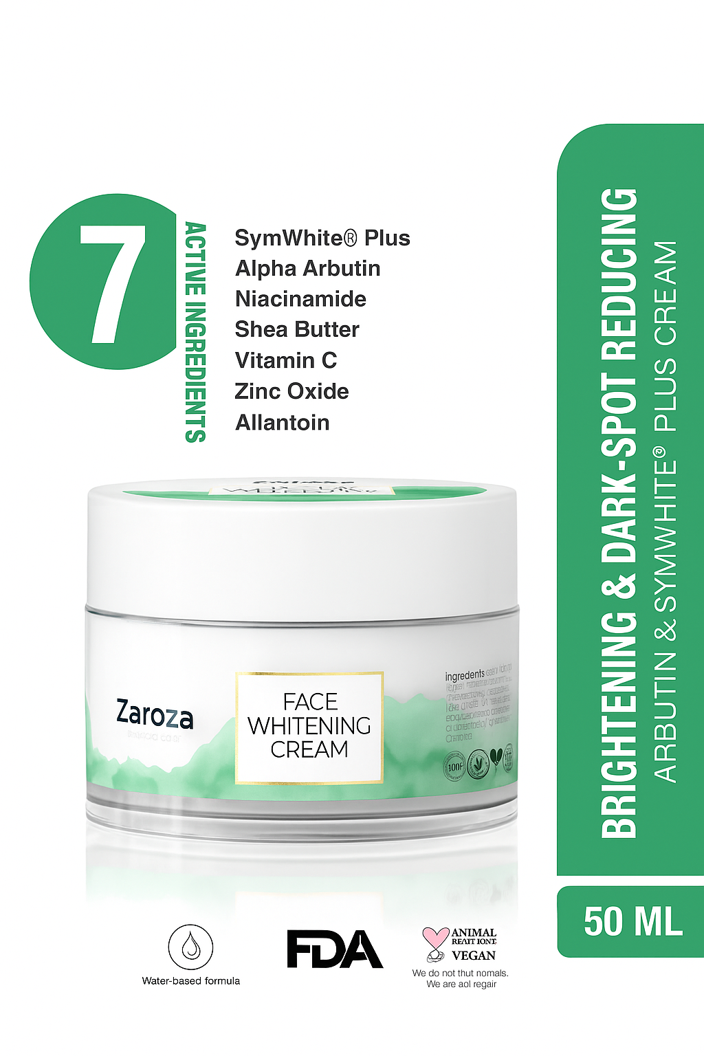 Anti Spot Skin Brightening Whitening Moisturizing Cream Face Whitening Cream Arbutin 50 ml