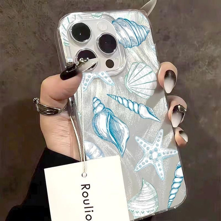 Starfish Turtle Phone Case for Apple Devices with Shell Design