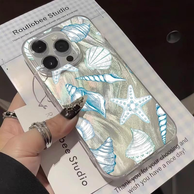 Starfish Turtle Phone Case for Apple Devices with Shell Design