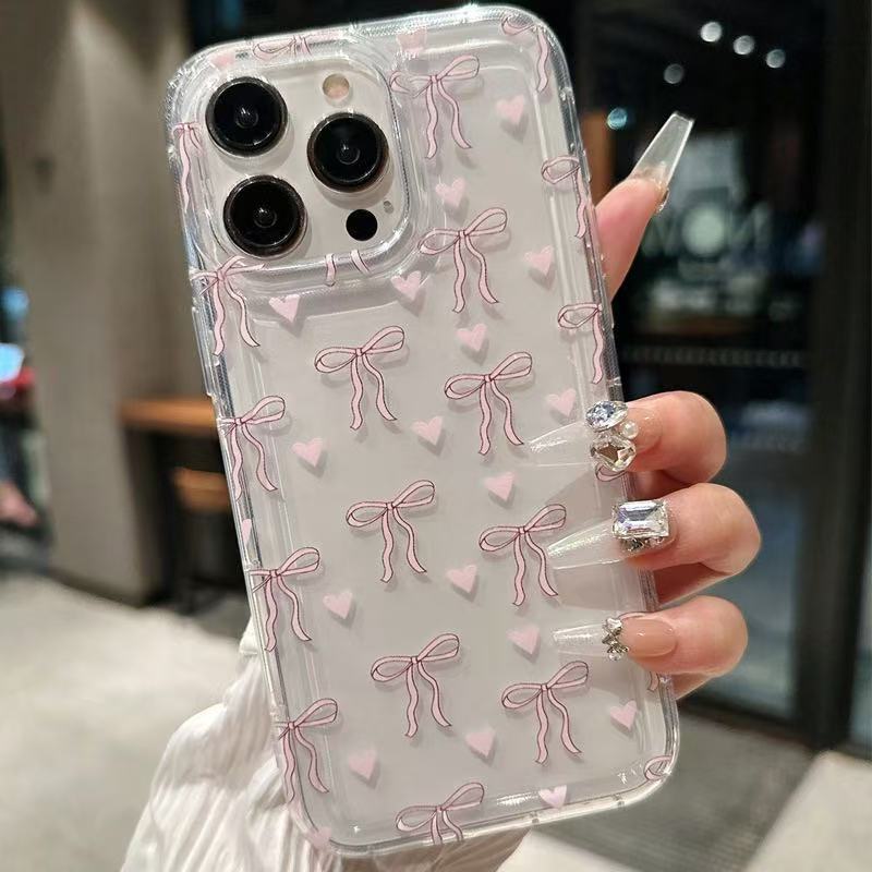Drop Resistant Girl Bow Phone Case for iPhone Models