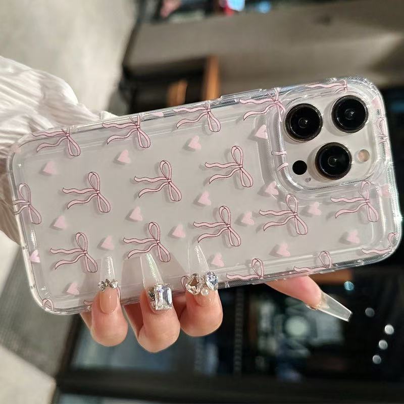 Drop Resistant Girl Bow Phone Case for iPhone Models