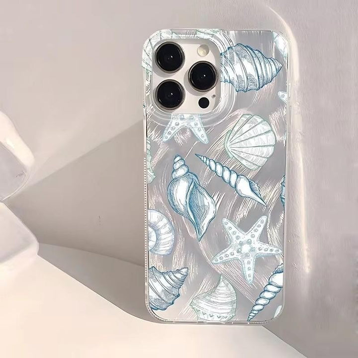 Starfish Turtle Phone Case for Apple Devices with Shell Design