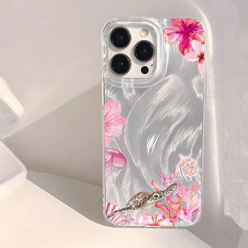 Starfish Turtle Phone Case for Apple Devices with Shell Design