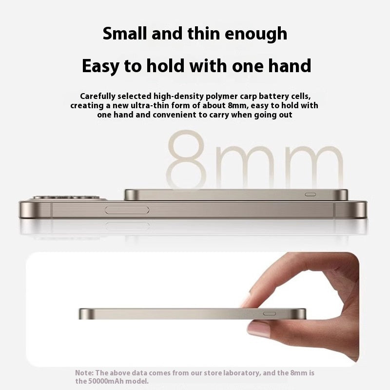 Magnetic Wireless Power Bank with 10000mAh Capacity and Creative Design