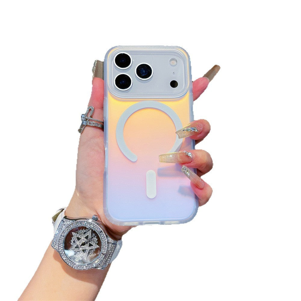 Laser Gradient Frosted Magnetic Phone Case för iPhone 17-serien