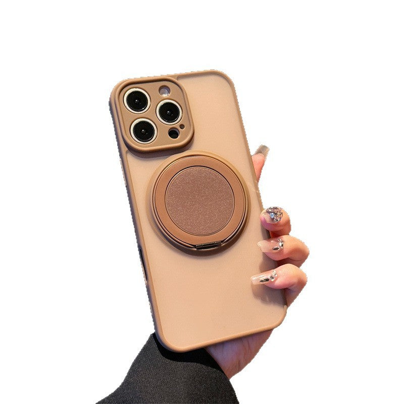 Frosted Magnetic Rotating Phone Case with Shockproof and Anti-Fall Features