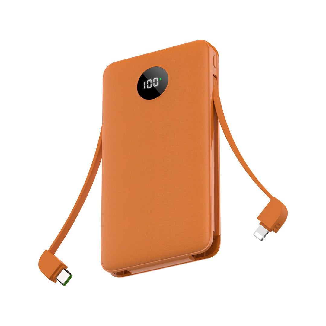 Powerbank med snabbladdning och digital display i flera färger