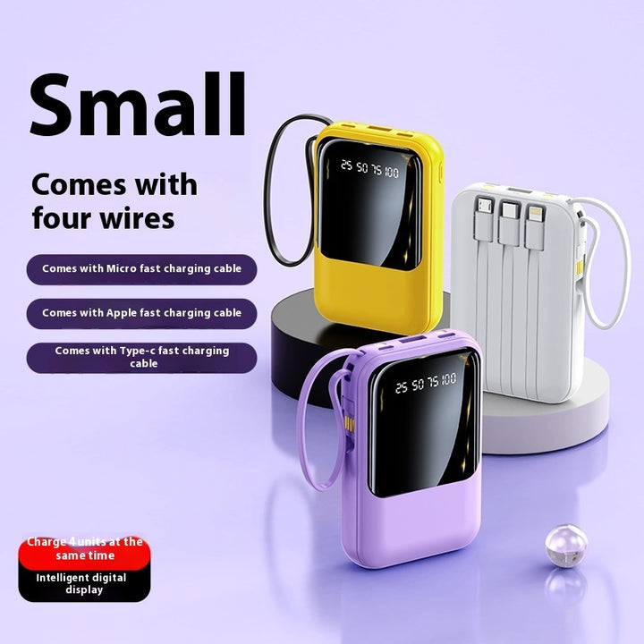 Liten super snabb powerbank med kompakt design i flera färger