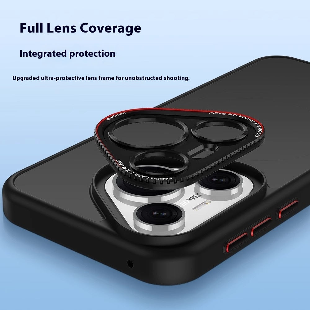 Skin-Friendly Matte All-Inclusive Lens Phone Cases in Multiple Colors