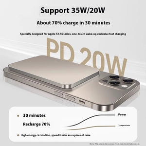 Magnetic Wireless Power Bank with 10000mAh Capacity and Creative Design