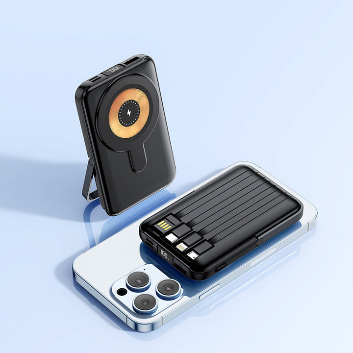 Stor kapacitet powerbank med magnetiskt skal och trendig design