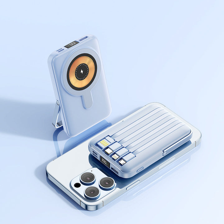 Stor kapacitet powerbank med magnetiskt skal och trendig design