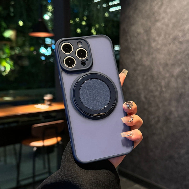 Frosted Magnetic Rotating Phone Case with Shockproof and Anti-Fall Features