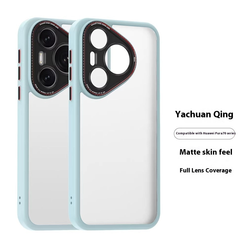 Skin-Friendly Matte All-Inclusive Lens Phone Cases in Multiple Colors