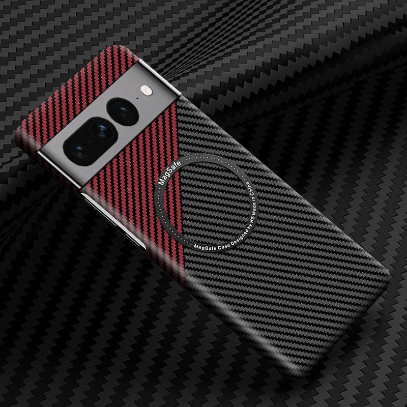 Magnetic Phone Case Wireless Charger PC Carbon Fiber Pattern
