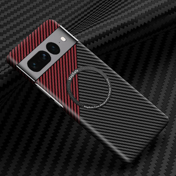 Magnetic Phone Case Wireless Charger PC Carbon Fiber Pattern
