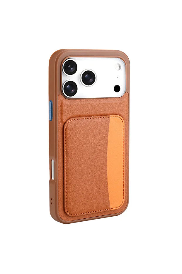 iPhone 17 Pro Max X-KART Wallet Case with Card Holder - Brown