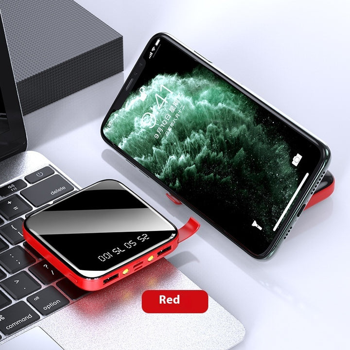 Mirror Mini Power Bank with Compact Power Supply and 10000mAh Battery