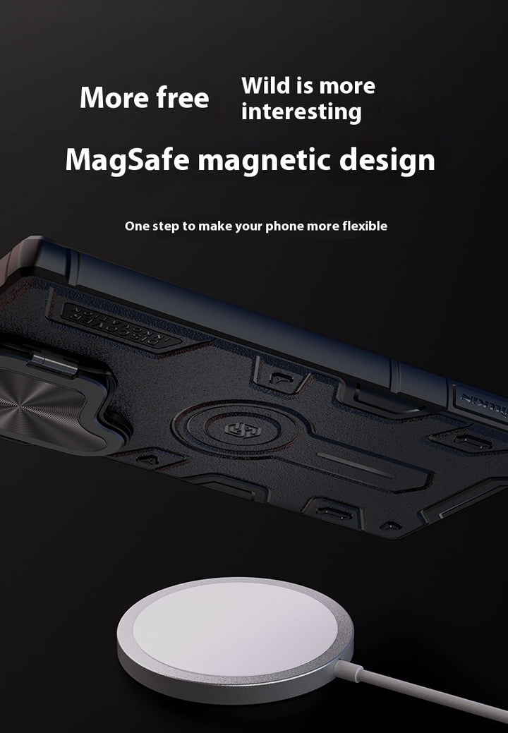 Magnetiskt mobilfodral linsfäste sekretess bakskal