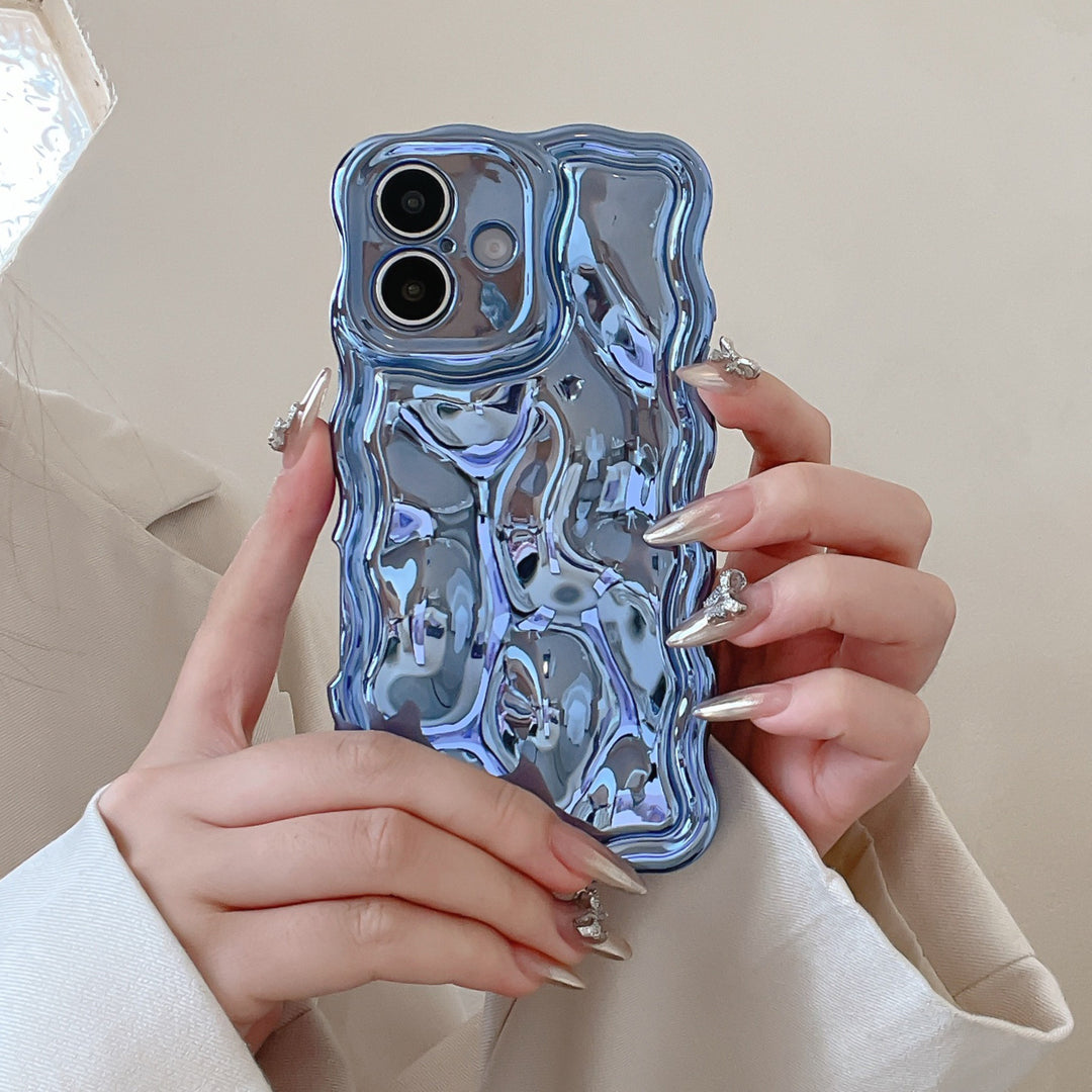 XYM Wave Meteorite Phone Cases in Silver Black Rose Red Green and Purple