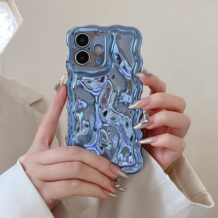 XYM Wave Meteorite Phone Cases in Silver Black Rose Red Green and Purple