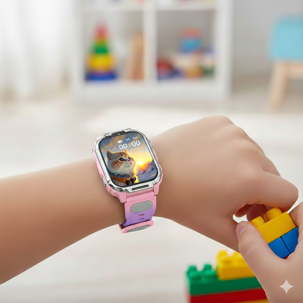 D55 Kids Smartwatch Android with GPS Tracker SIM Card Child Smart Watch for Calling Location Tracking Safety Monitoring