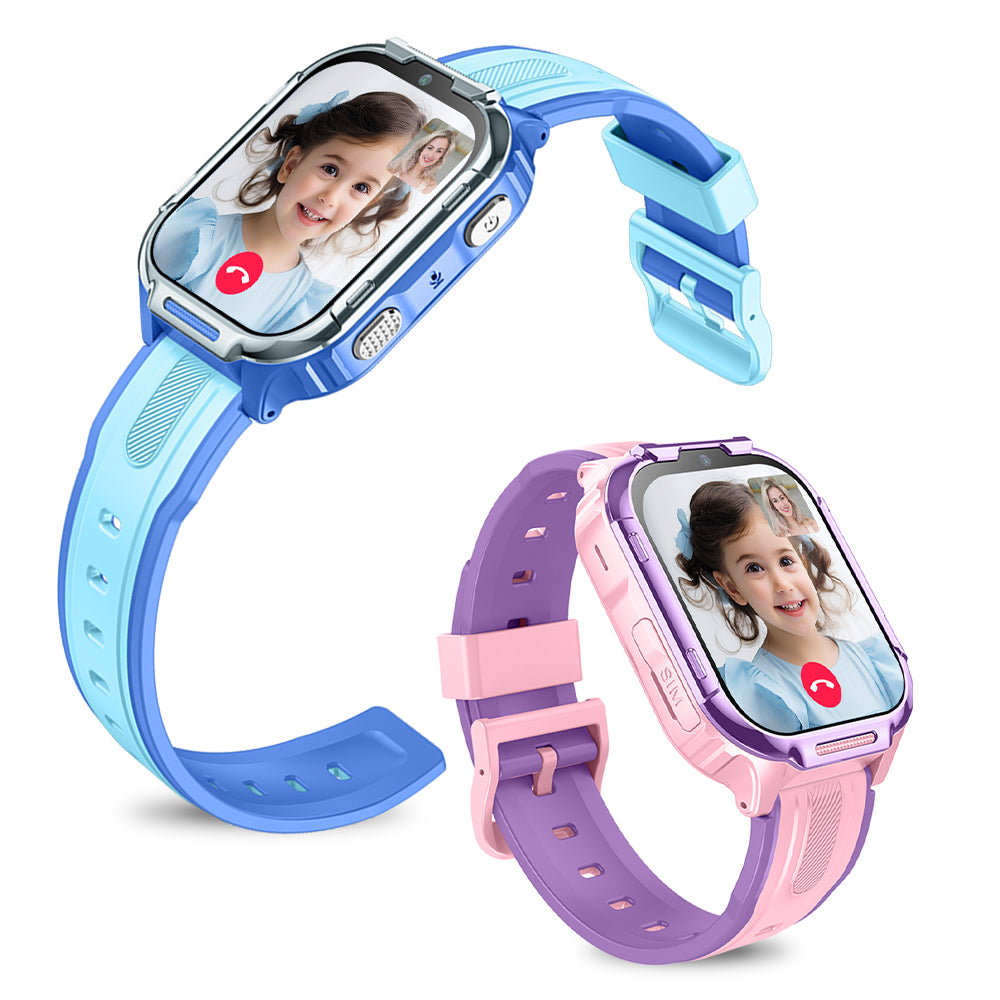 4G Kids Smart Watch with GPS Tracker, Video Call, SOS Safety Alert, WiFi Positioning, Camera, Sleep Monitor & Pedometer – Smartwatch for Boys and Girls