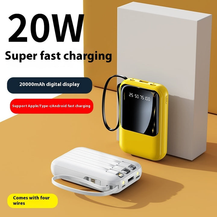 Liten super snabb powerbank med kompakt design i flera färger