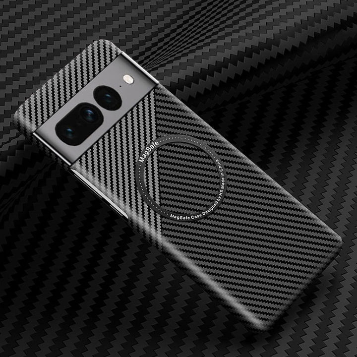 Magnetic Phone Case Wireless Charger PC Carbon Fiber Pattern