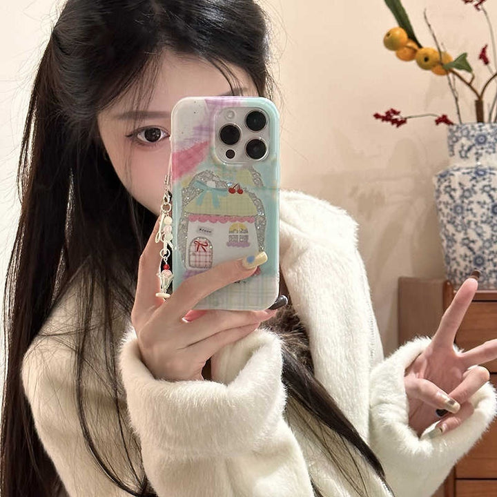 Akryltelefonfodral för iPhone i koreansk stil nisch