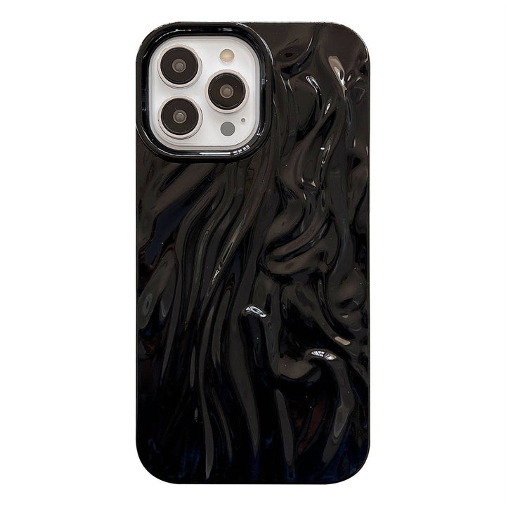 Ins Solid Color Water Ripple TPU Phone Cases for iPhone 17 Series
