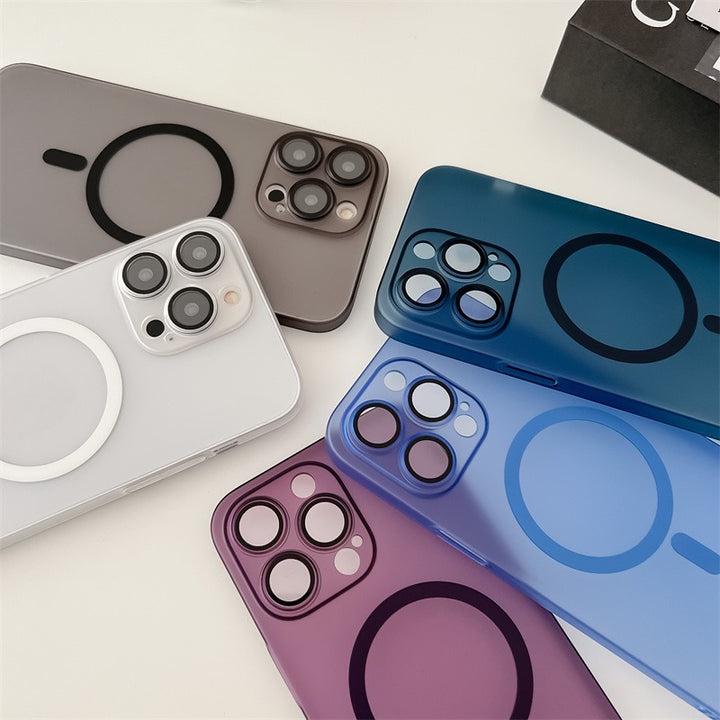 Isdimning Magnetisk Frostad Telefonfodral för kompatibla iPhone-modeller