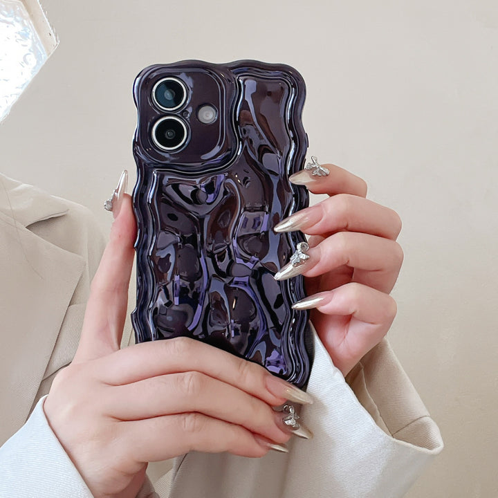 XYM Wave Meteorite Phone Cases in Silver Black Rose Red Green and Purple
