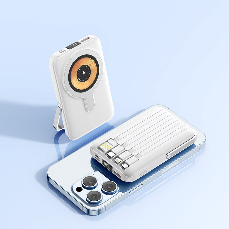 Stor kapacitet powerbank med magnetiskt skal och trendig design
