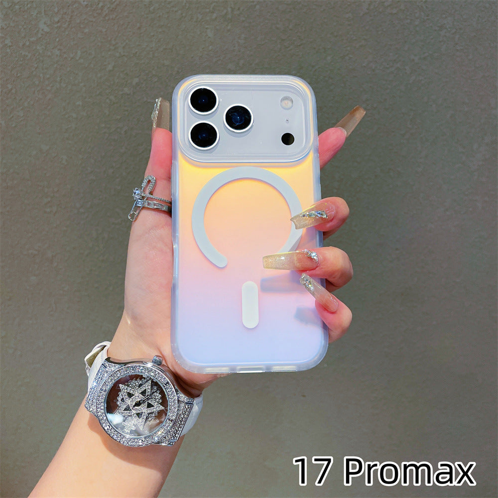 Laser Gradient Frosted Magnetic Phone Case för iPhone 17-serien