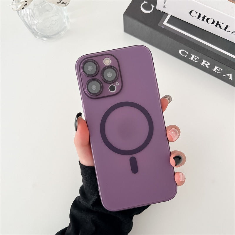 Isdimning Magnetisk Frostad Telefonfodral för kompatibla iPhone-modeller