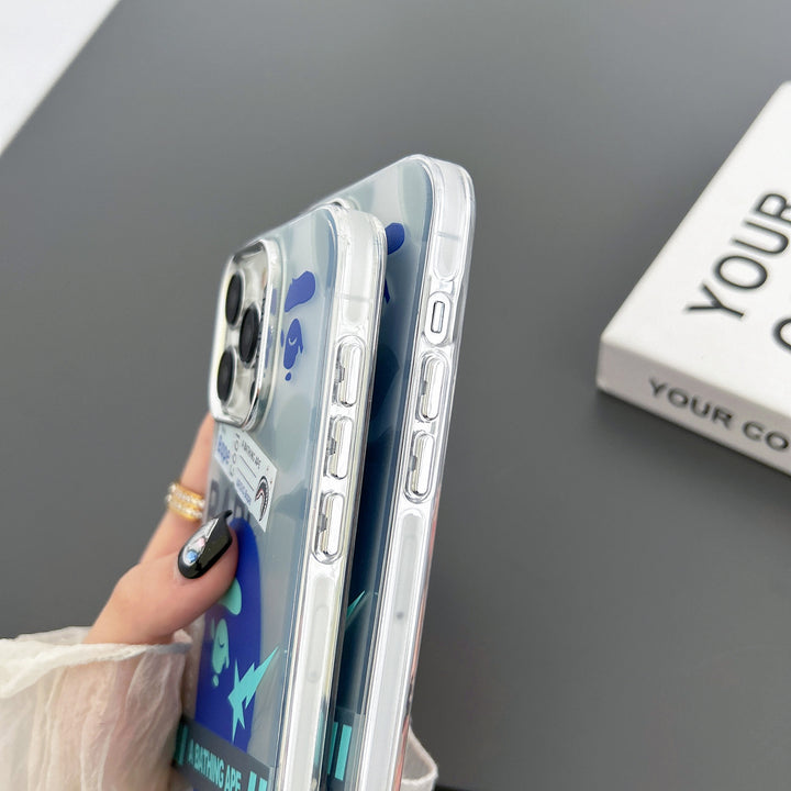Fall Protection PC Silver Gray Phone Case for iPhone 7 to 14 Pro Max