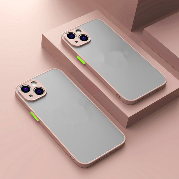 Magnetic Suction Phone Case with Frosted Skin for Apple Devices